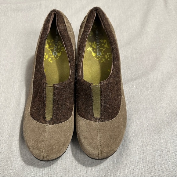 Merrell Tulip Wool Suede Wedge shoes, size 7.5, 2.5" wedge, taupe/brown - Picture 10 of 10